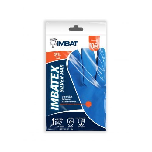 IMBAT - LUVA MAO LATEX LISA AZ 09CM (G)